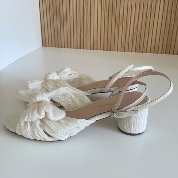 Loeffler Randall Dahlia Bow Heels in Pearl, size 8 - Picture 9 of 9